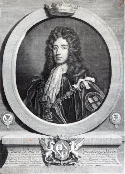 James Douglas, 2e hertog van Queensberry, gegraveerd door Louis du Guernier II door Godfrey Kneller